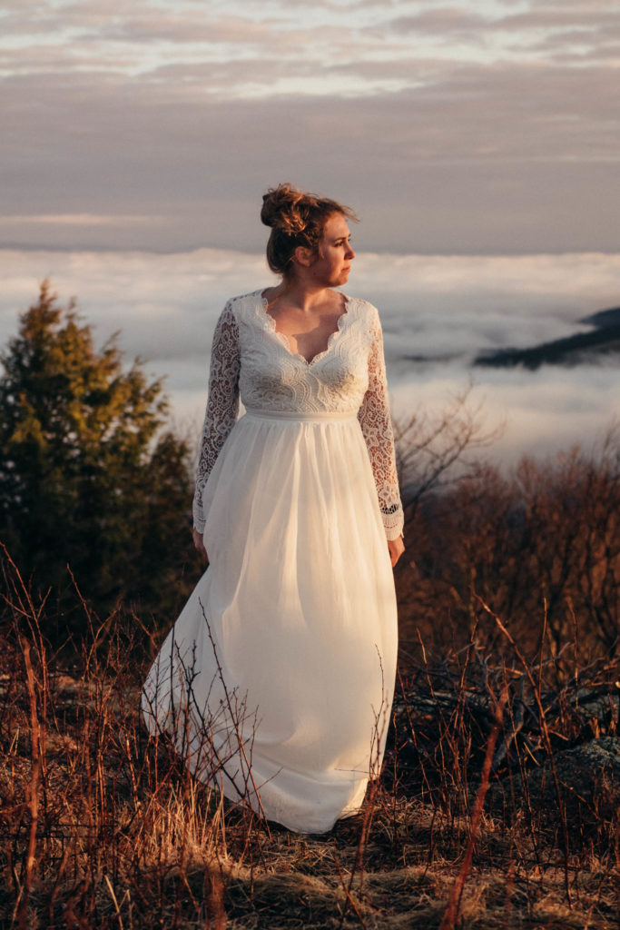 lulus wedding dress mountain elopement